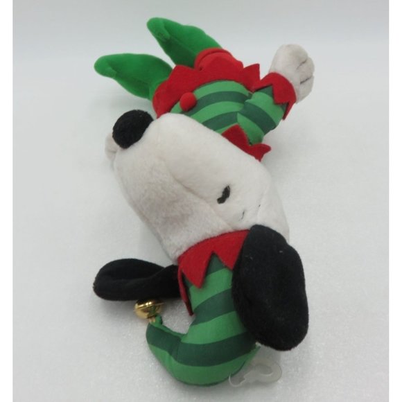 HALLMARK PEANUTS Snoopy Elf Plush Stuffed Toy Green and Red Jester 10" - Picture 9 of 11
